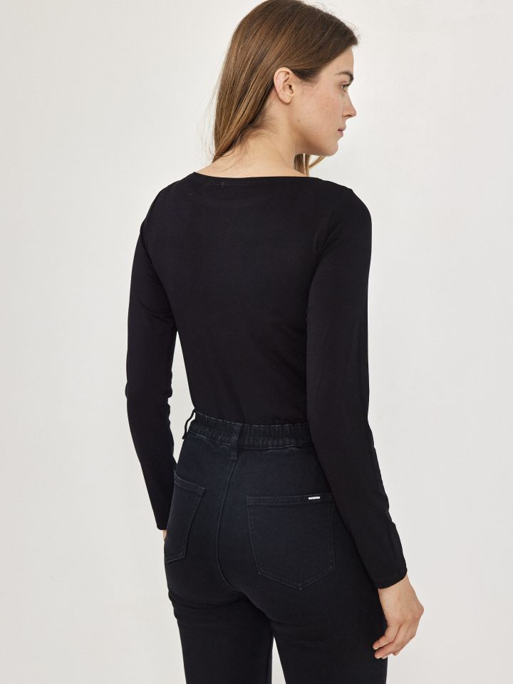 חולצה שרוול ארוך  PROMO בצבע שחור