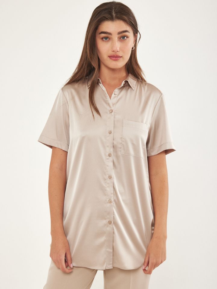 חולצה קשירה PROMO בצבע בייז’