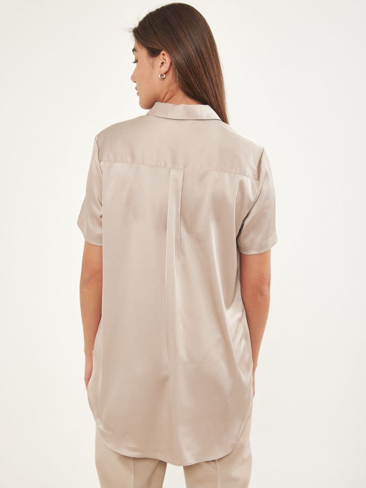 חולצה קשירה PROMO בצבע בייז’