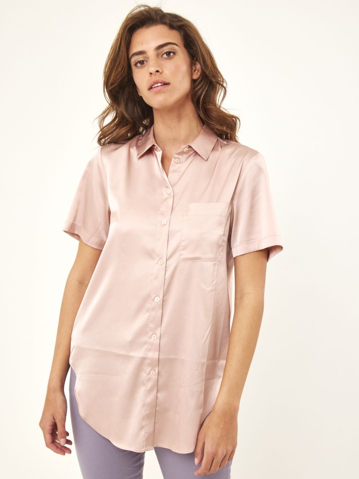 חולצה קשירה PROMO בצבע ורוד עתיק