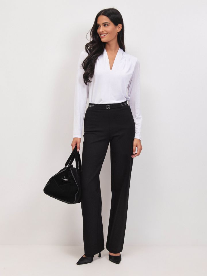 חולצה פתחים לורקס בצבע לבן