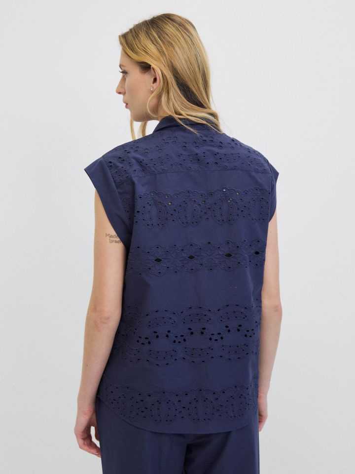 חולצה קרושה קשירה בצבע נייבי