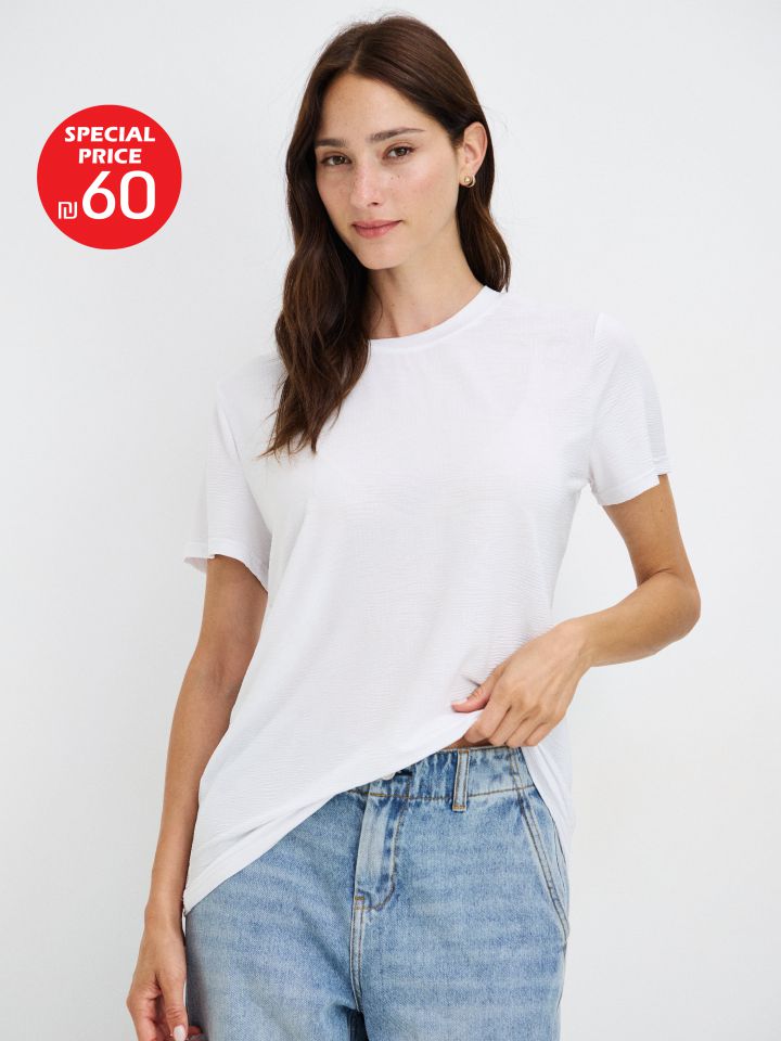חולצה ניקי PROMO בצבע לבן