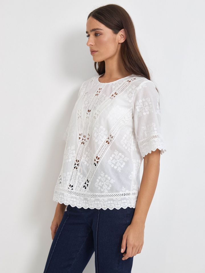 חולצה קרושה LINOR בצבע לבן