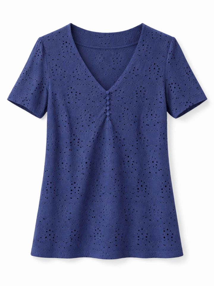 חולצה שינה תחרה PROMO בצבע נייבי