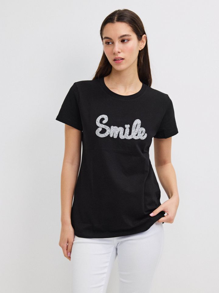 חולצה ניקי  SMILE PROMO בצבע שחור