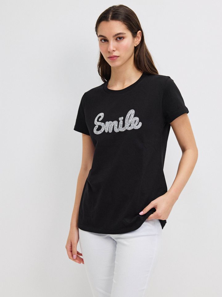 חולצה ניקי  SMILE PROMO בצבע שחור