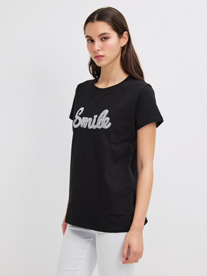 חולצה ניקי  SMILE PROMO בצבע שחור