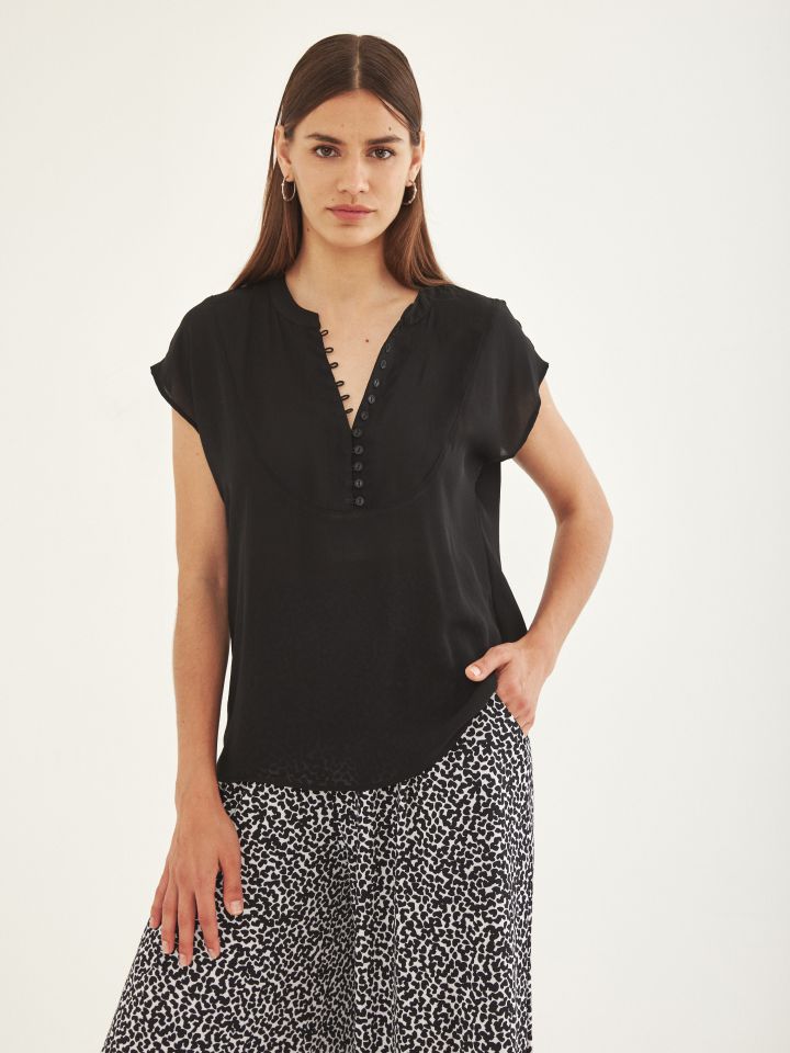 חולצה שינה PROMO בצבע שחור