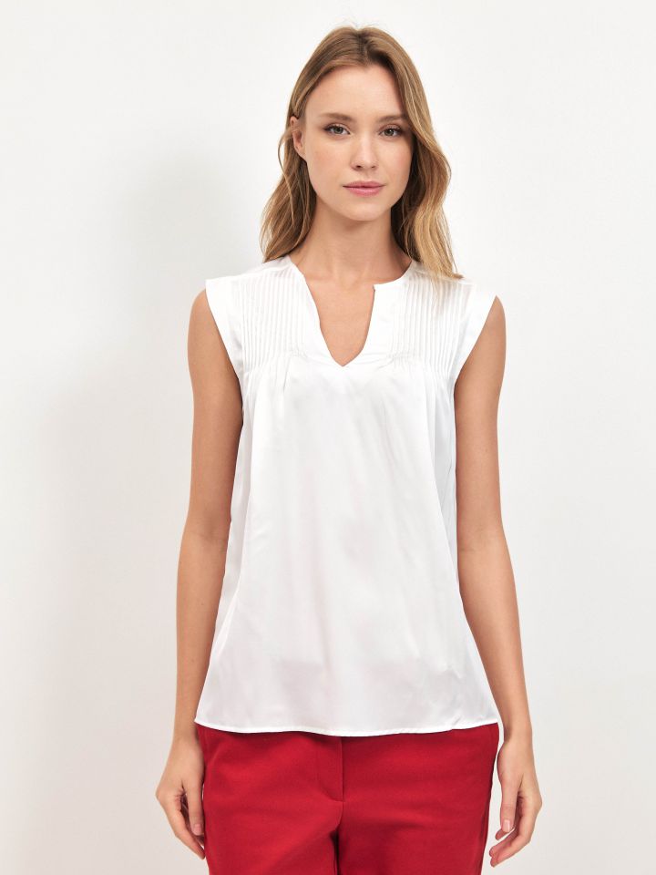 חולצה סטן V נירבירים PROMO בצבע אופוויט