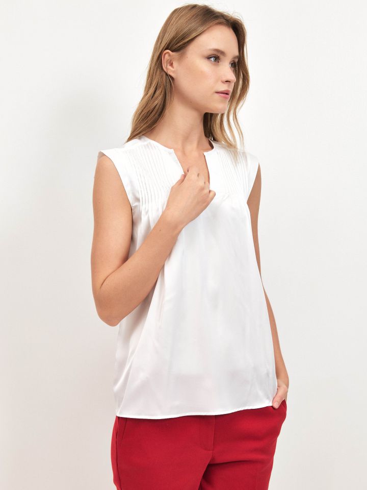 חולצה סטן V נירבירים PROMO בצבע אופוויט