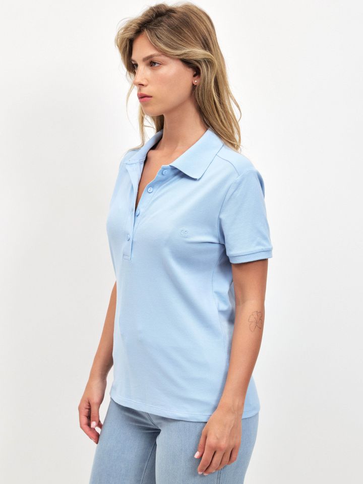 חולצה פיקה צוארון PROMO בצבע תכלת אורלי