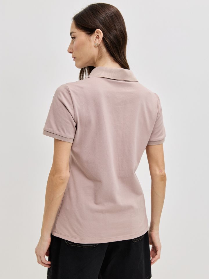 חולצה צוארון PROMO בצבע מוקה