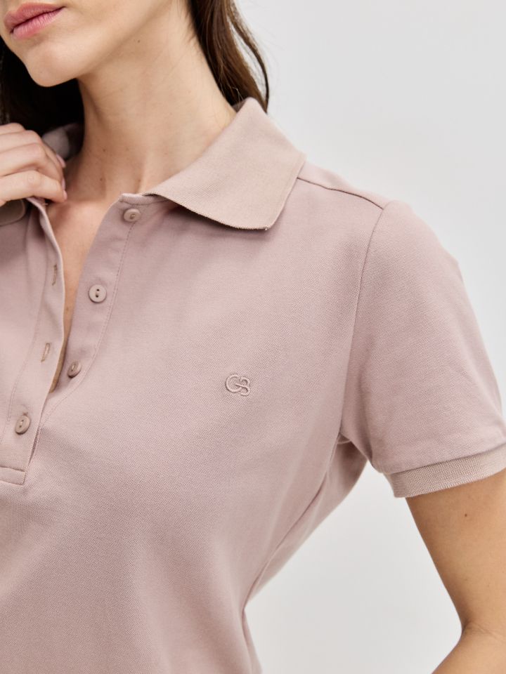 חולצה צוארון PROMO בצבע מוקה