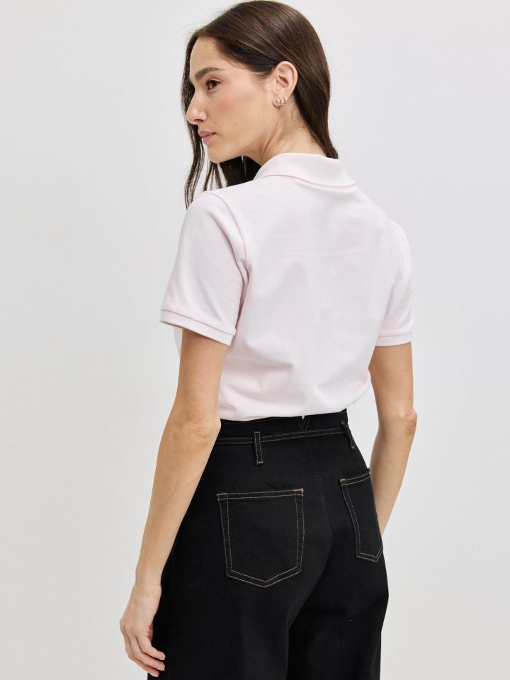 חולצה צוארון PROMO בצבע ורוד