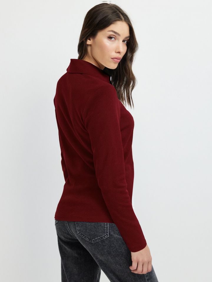 חולצה ריב שינה PROMO בצבע בורדו