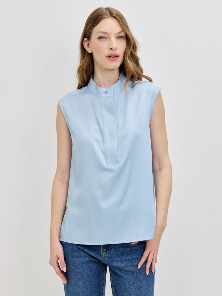 חולצה סטן שינה PROMO בצבע תכלת