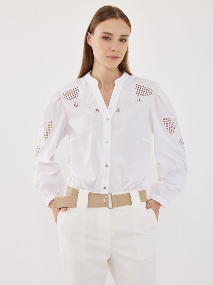 חולצה קרושה בצבע לבן