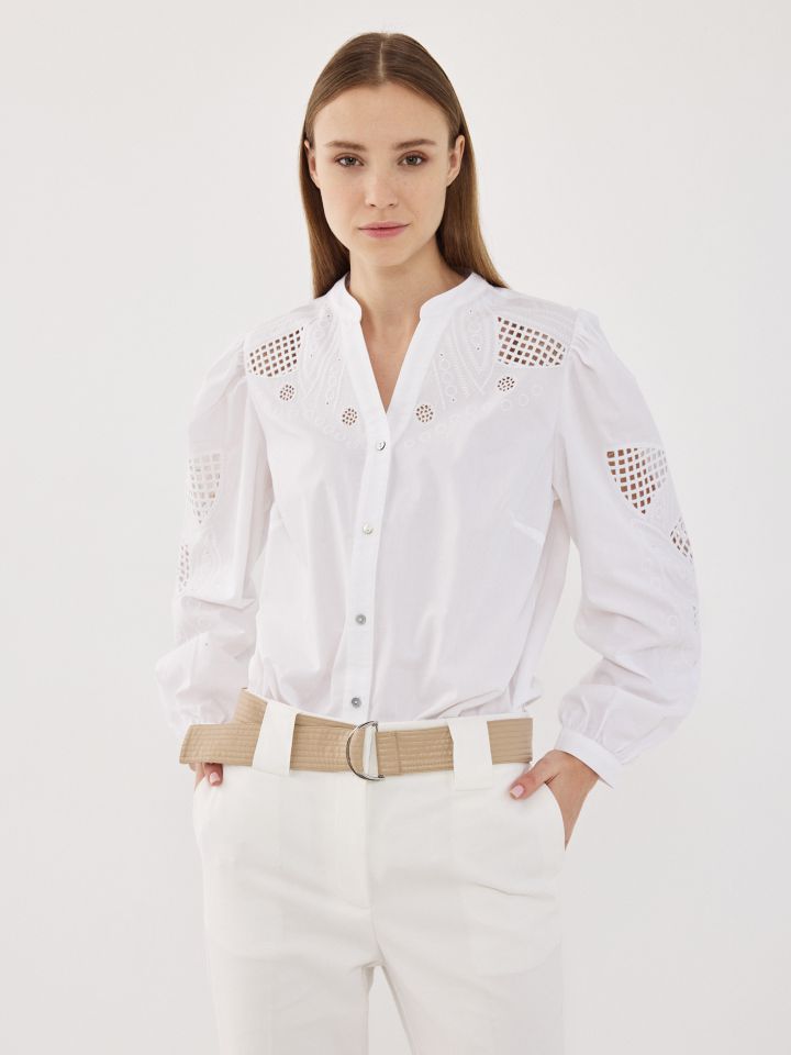 חולצה קרושה בצבע לבן