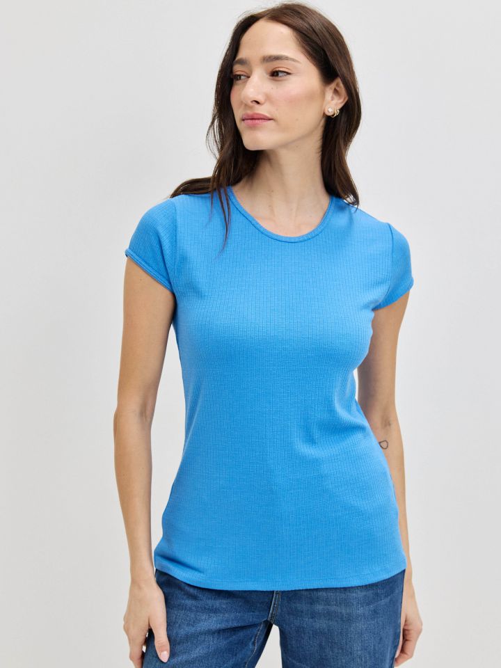 חולצה ריב PROMO בצבע כחול סקאי