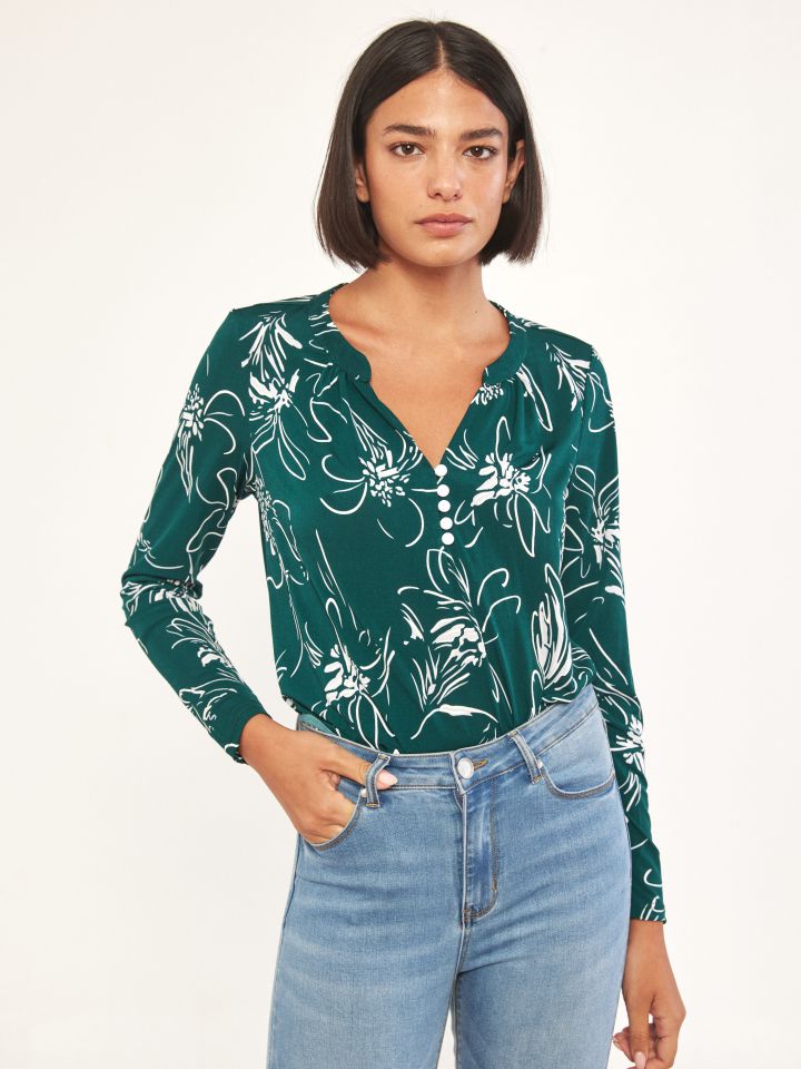 חולצה דפוס שינה  PROMO בצבע ירוק בהיר