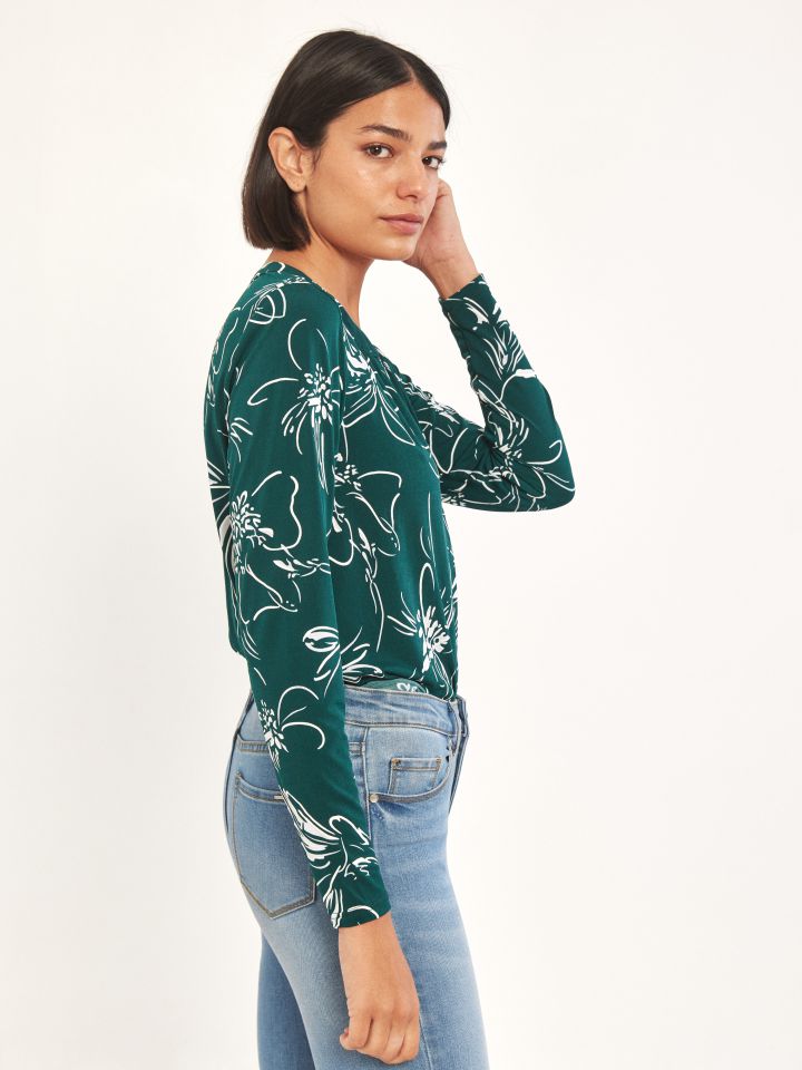 חולצה דפוס שינה  PROMO בצבע ירוק בהיר