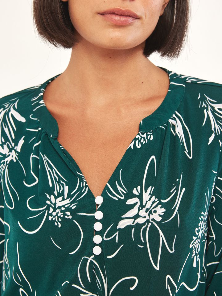 חולצה דפוס שינה  PROMO בצבע ירוק בהיר