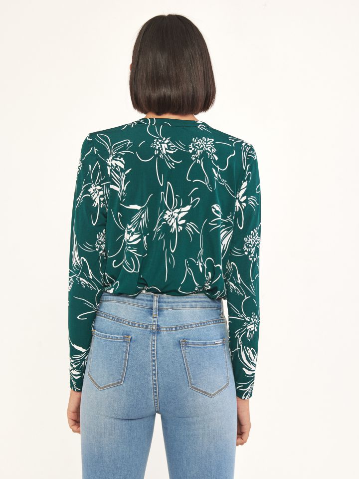 חולצה דפוס שינה  PROMO בצבע ירוק בהיר