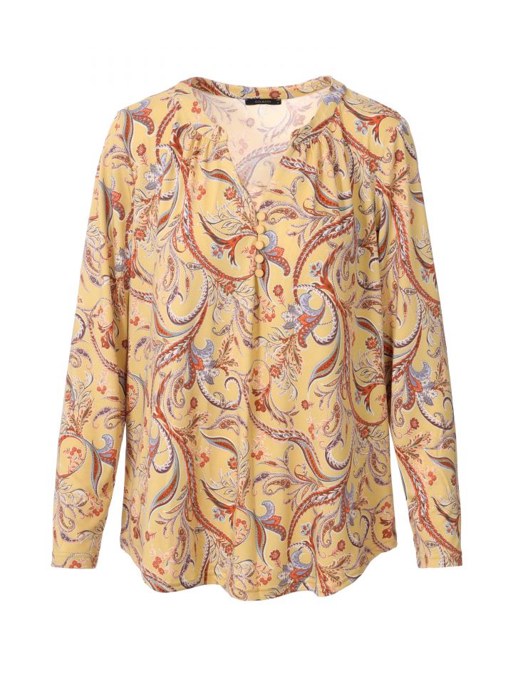 חולצה דפוס שינה  PROMO בצבע חרדל