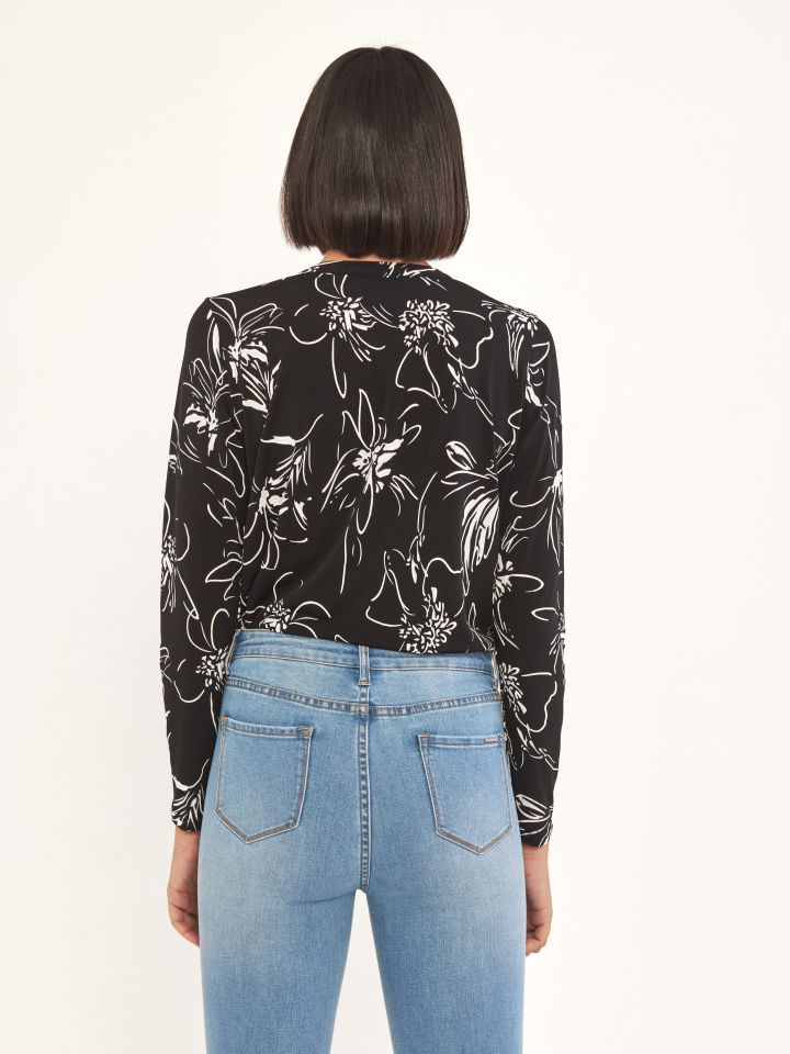 חולצה דפוס שינה  PROMO בצבע שחור