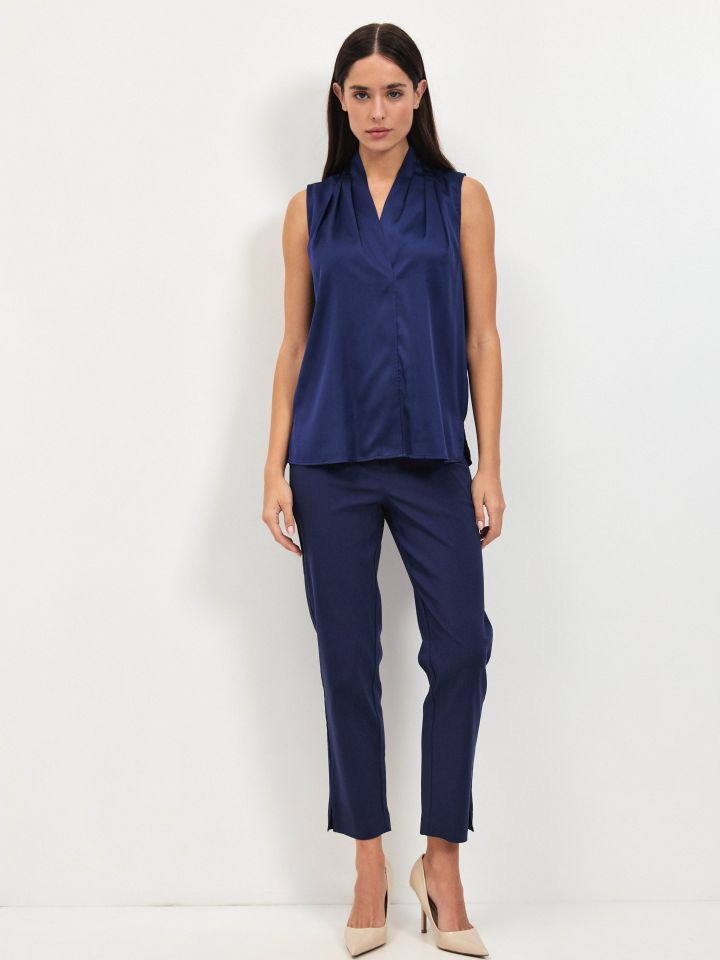 חולצה סטן ROMI PROMO בצבע כחול אינדיגו