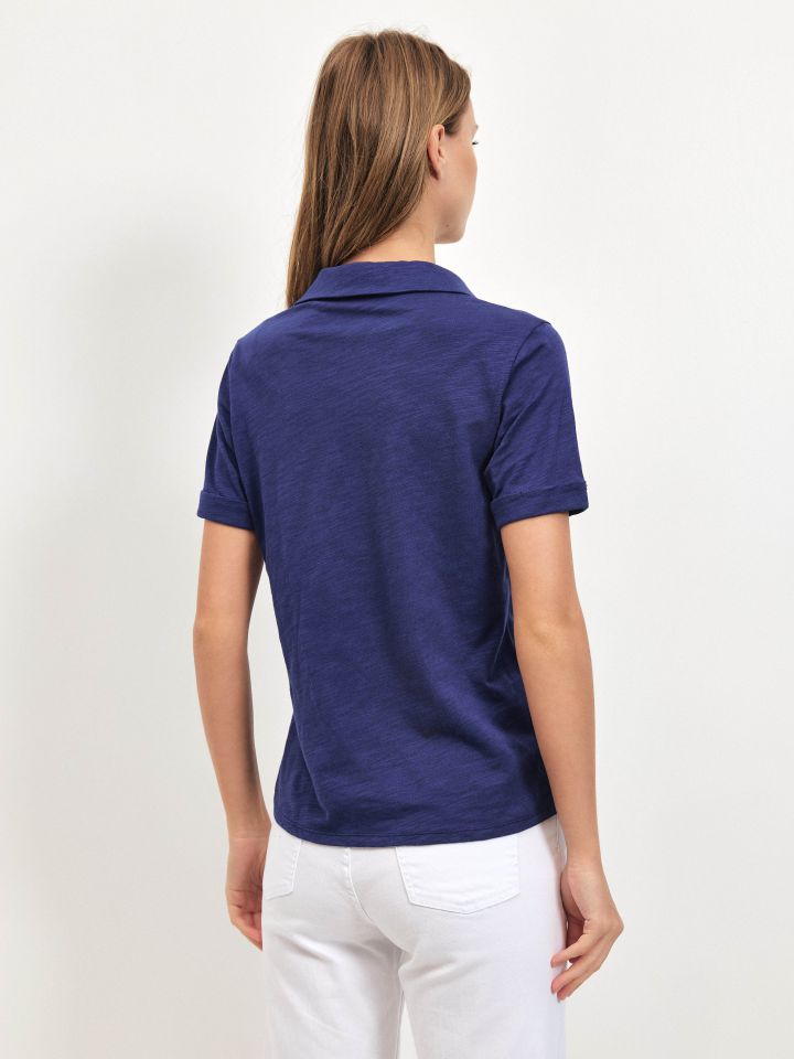 חולצה סלאב כיסים PROMO בצבע כחול אינדיגו