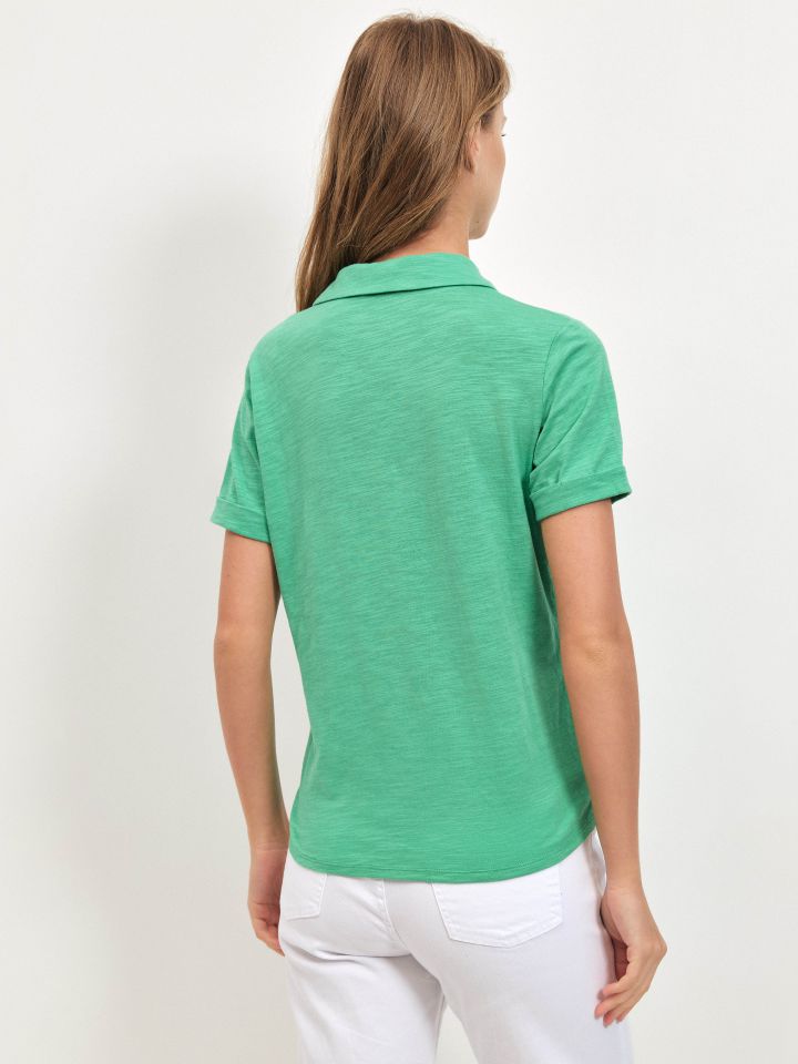 חולצה סלאב כיסים PROMO בצבע ירוק דשא