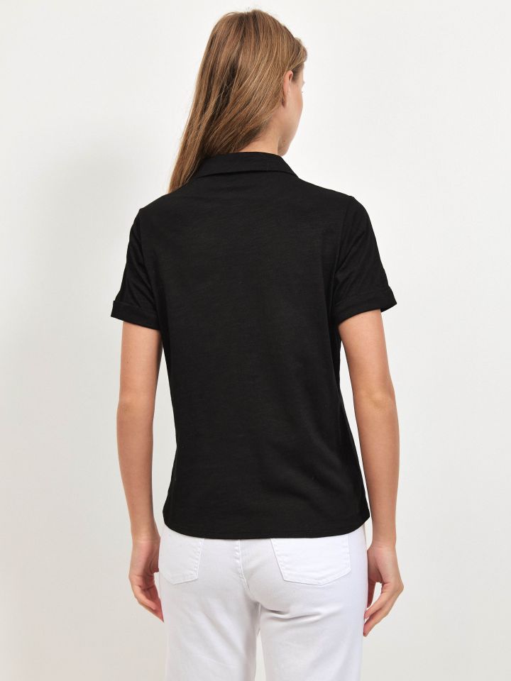 חולצה סלאב כיסים PROMO בצבע שחור