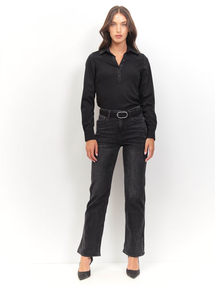 חולצה ריב שינה בצבע שחור