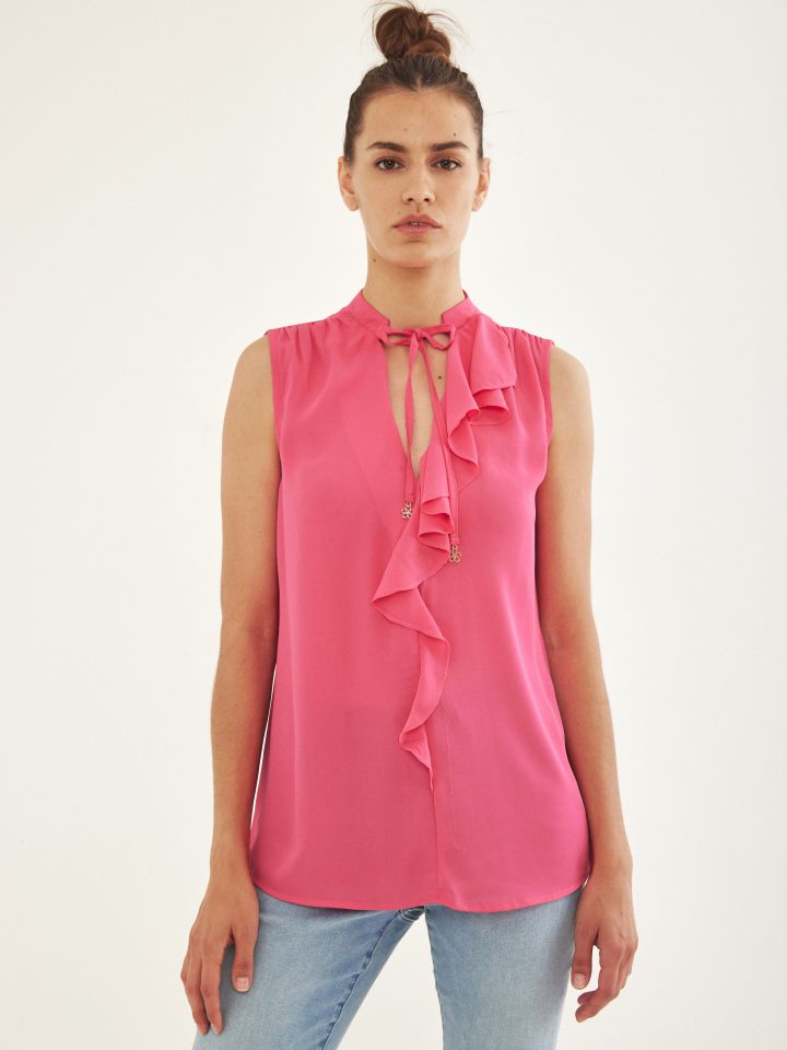 חולצה מלמלה בצבע פוקסיה