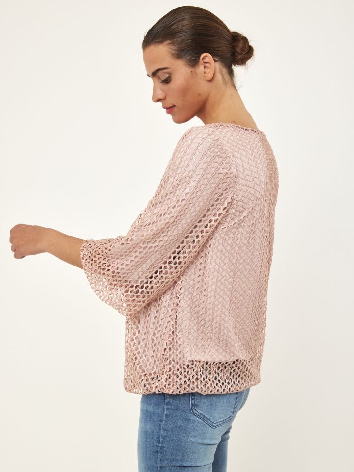 חולצה בלון קרושה לורקס בצבע ורוד עתיק