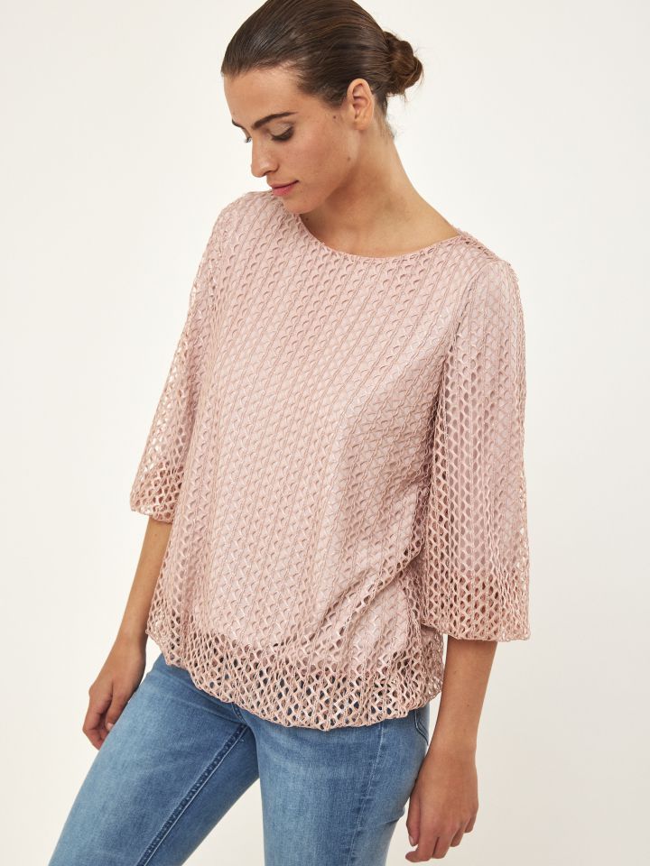 חולצה בלון קרושה לורקס בצבע ורוד עתיק