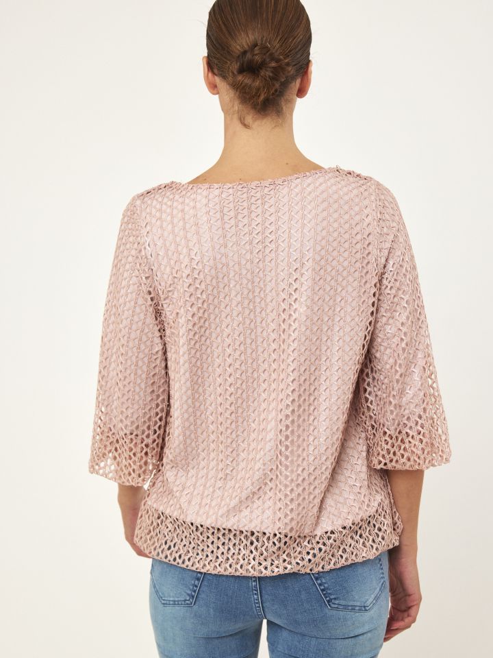 חולצה בלון קרושה לורקס בצבע ורוד עתיק