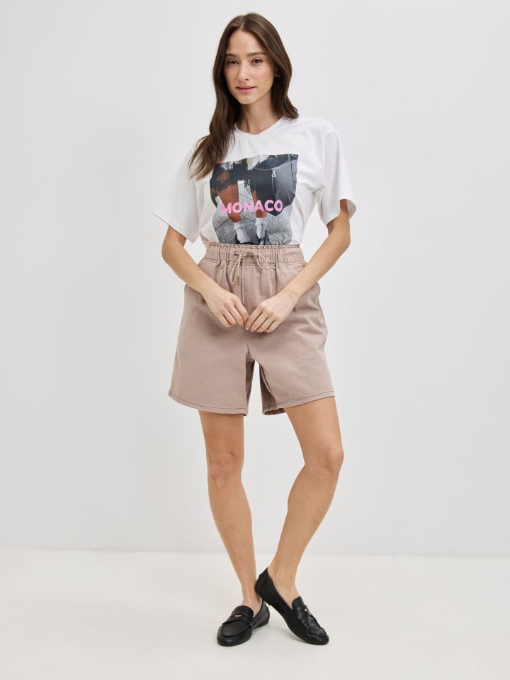 חולצה  PARIS PROMO בצבע לבן