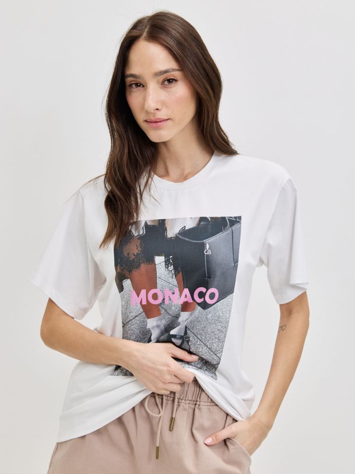 חולצה  PARIS PROMO בצבע לבן