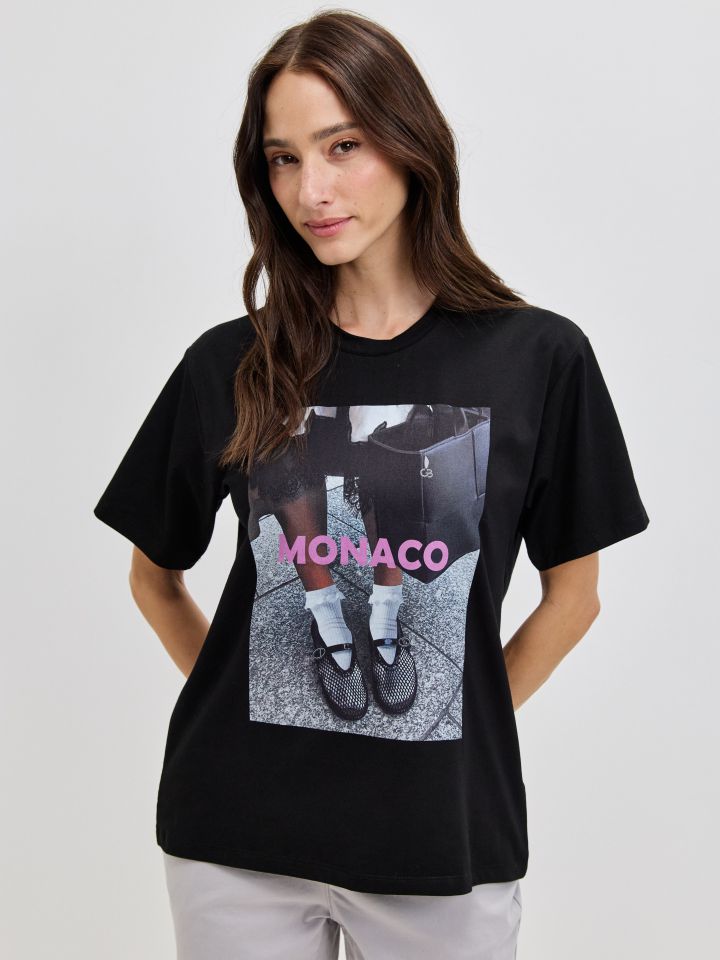 חולצה  PARIS PROMO בצבע שחור