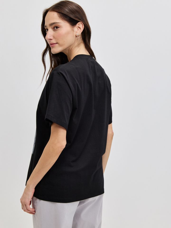 חולצה  PARIS PROMO בצבע שחור