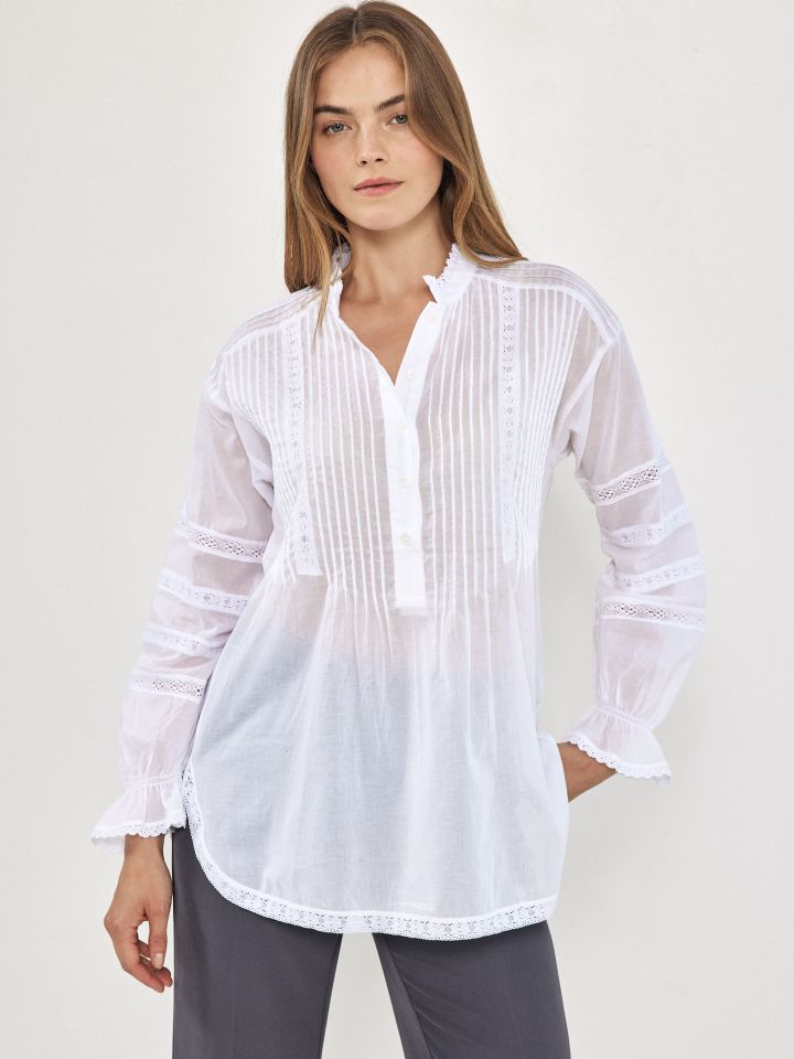 חולצה וואל נירוורים בצבע לבן