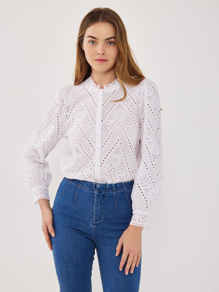 חולצה קרושה  PARIS בצבע לבן