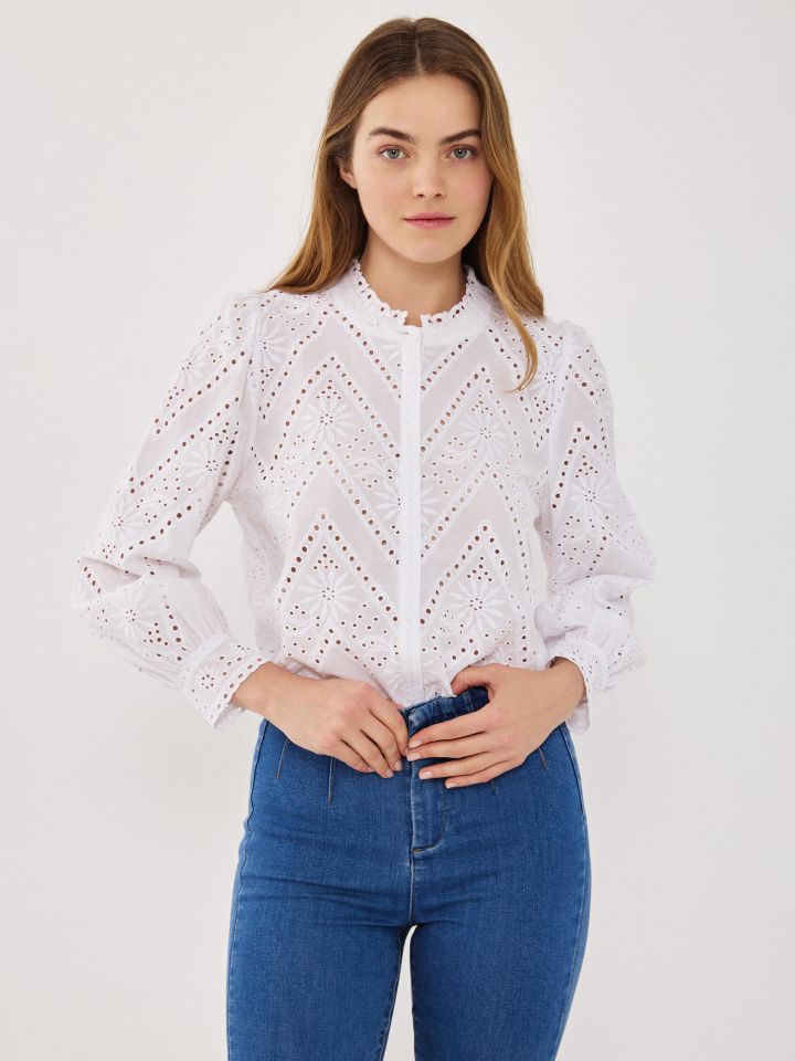 חולצה קרושה  PARIS בצבע לבן