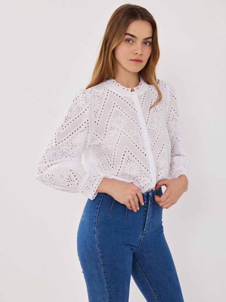 חולצה קרושה  PARIS בצבע לבן