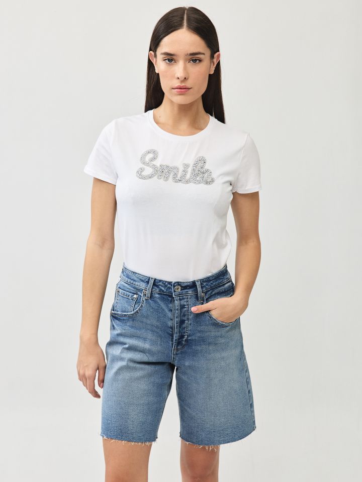 חולצה ניקי SMILA PROMO בצבע לבן