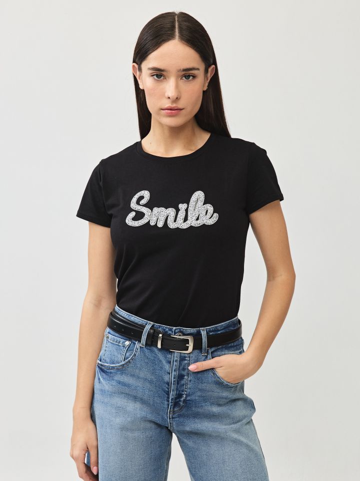 חולצה ניקי SMILA PROMO בצבע שחור