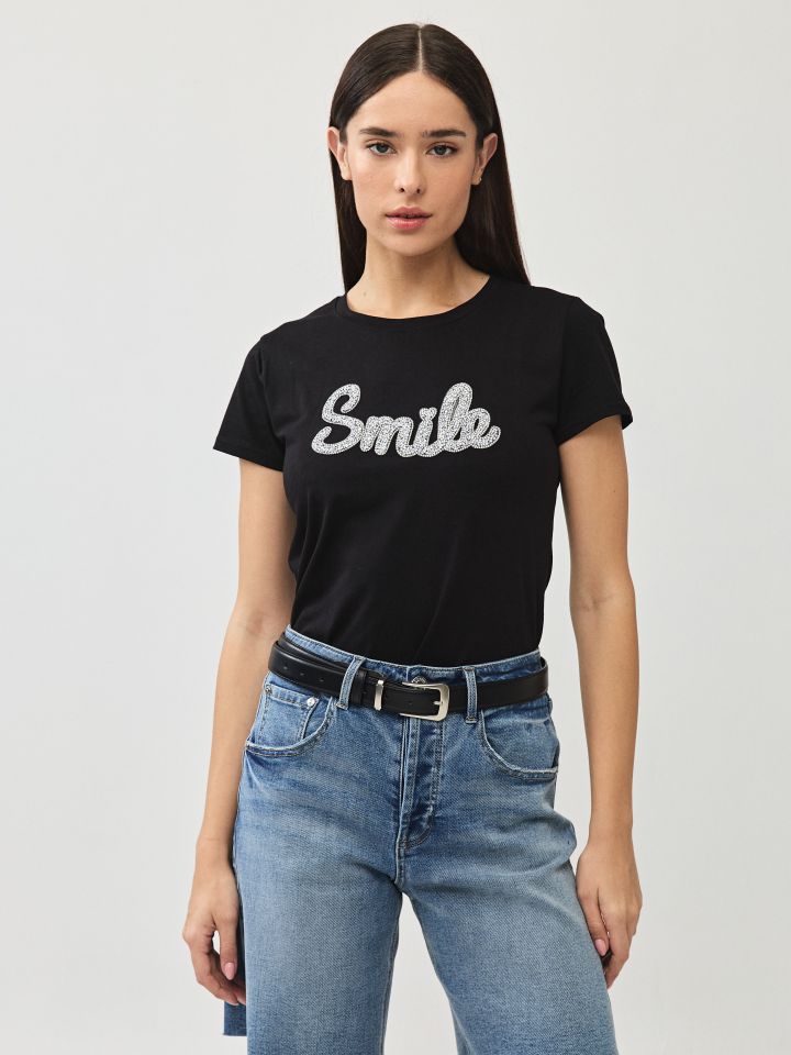 חולצה ניקי SMILA PROMO בצבע שחור